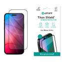 ESTUFF Titan Shield Ochranné sklo 2.5D FULL-COVER 0.33mm pro iPhone 14 Pro, černý rámeček