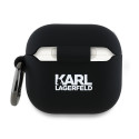 Pouzdro Karl Lagerfeld 3D Head pro AirPods 4 - černé