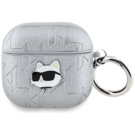 Pouzdro Karl Lagerfeld CHOUPETTE Head pro AirPods 4 - silver
