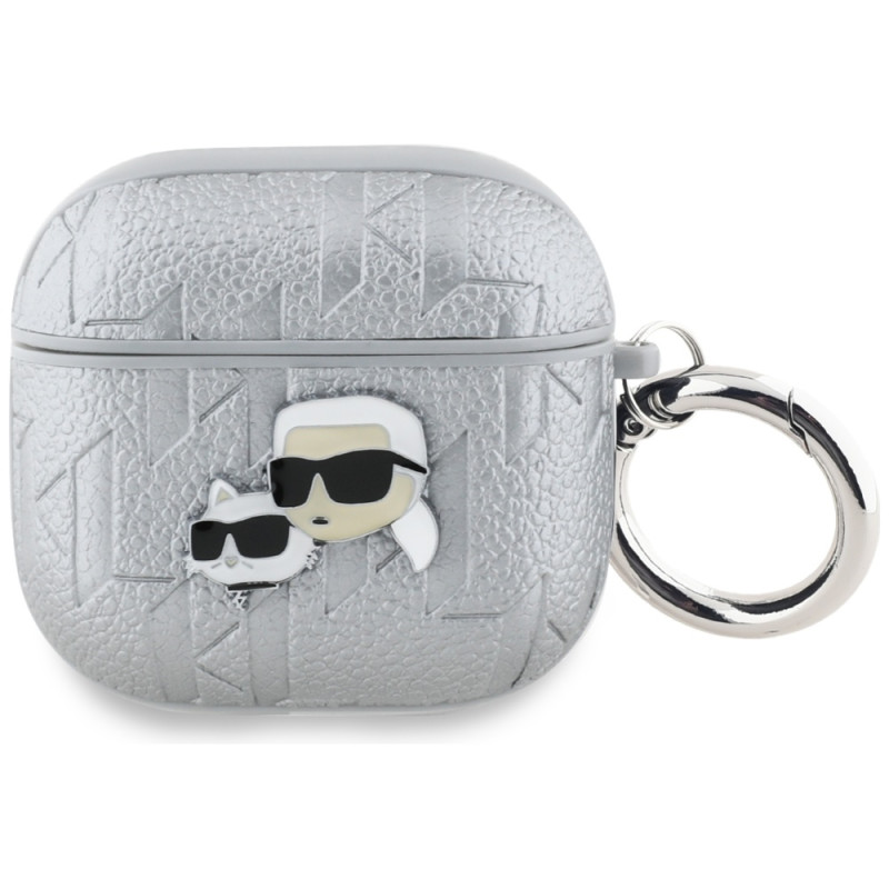 Pouzdro Karl Lagerfeld pro AirPods 4 - stříbrné