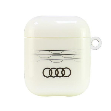 Pouzdro Audi IML Geometric Pattern pro AirPods 1 / 2 - bílá