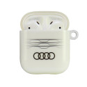 Pouzdro Audi IML Geometric Pattern pro AirPods 1 / 2 - bílá