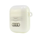 Pouzdro Audi IML Geometric Pattern pro AirPods 1 / 2 - bílá