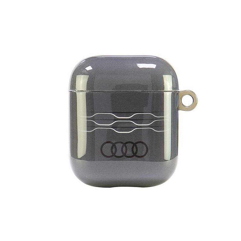 Pouzdro Audi GEOMETRIC PATTERN pro AirPods 1 / 2 - šedé