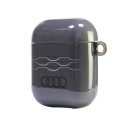 Pouzdro Audi GEOMETRIC PATTERN pro AirPods 1 / 2 - šedé