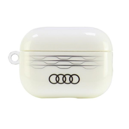 Pouzdro Audi IML GEOMETRIC PATTERN pro AirPods Pro 2 - bílá