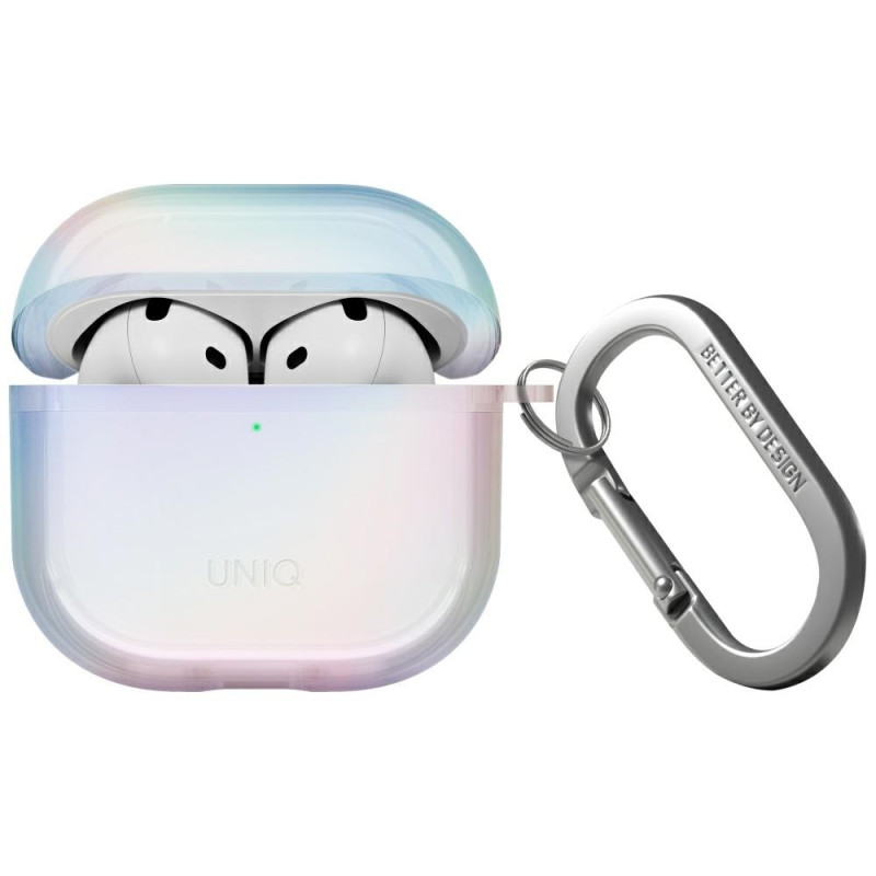 Kryt UNIQ IRIDESCIA pro AirPods 4 - holo white