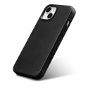 Pouzdro iCarer Oil Wax Leather pro iPhone 14 Plus – černé