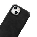 Pouzdro iCarer Oil Wax Leather pro iPhone 14 Plus – černé