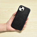 Pouzdro iCarer Oil Wax Leather pro iPhone 14 Plus – černé