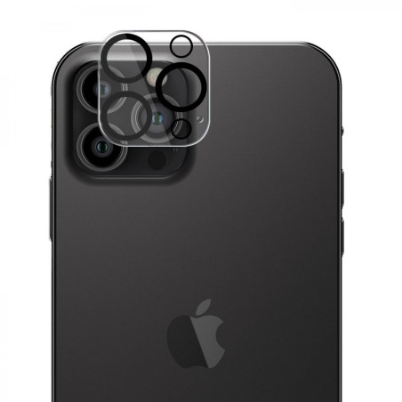 ESTUFF Titan Shield Ochranné sklo zadní kamery 2.5D FULL-COVER 0.33mm pro iPhone 14 Pro/14 Pro Max, čiré