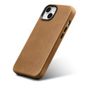 Pouzdro iCarer OIL WAX Premium iPhone 14 Plus - hnědá