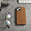 Pouzdro iCarer OIL WAX Premium iPhone 14 Plus - hnědá