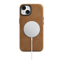 Pouzdro iCarer OIL WAX Premium iPhone 14 Plus - hnědá