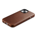 Pouzdro iCarer Oil Wax Leather iPhone 14 Plus - hnědá