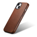 Pouzdro iCarer Oil Wax Leather iPhone 14 Plus - hnědá