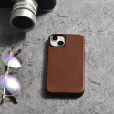 Pouzdro iCarer Oil Wax Leather iPhone 14 Plus - hnědá