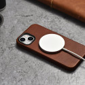 Pouzdro iCarer Oil Wax Leather iPhone 14 Plus - hnědá