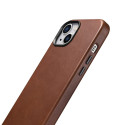 Pouzdro iCarer Oil Wax Leather iPhone 14 Plus - hnědá