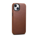 Pouzdro iCarer Oil Wax Leather iPhone 14 Plus - hnědá