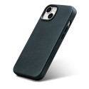 Pouzdro iCarer Oil Wax Premium iPhone 14 Plus – tmavě modrá