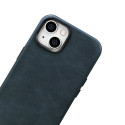 Pouzdro iCarer Oil Wax Premium iPhone 14 Plus – tmavě modrá