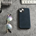 Pouzdro iCarer Oil Wax Premium iPhone 14 Plus – tmavě modrá