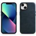 Pouzdro iCarer Oil Wax Premium iPhone 14 Plus – tmavě modrá