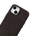 iCarer Oil Wax Premium Leather pro iPhone 14 Plus – hnědá