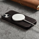 iCarer Oil Wax Premium Leather pro iPhone 14 Plus – hnědá