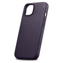 iCarer kožené pouzdro pro iPhone 14 - tmavě fialová