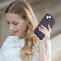 iCarer kožené pouzdro pro iPhone 14 - tmavě fialová