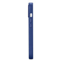iCarer Case Leather MagSafe pro iPhone 14 – modrá
