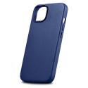 iCarer Case Leather MagSafe pro iPhone 14 – modrá
