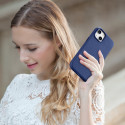 iCarer Case Leather MagSafe pro iPhone 14 – modrá