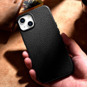 Pouzdro iCarer LITCHI pro iPhone 14 - černé