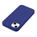 Pouzdro iCarer Litchi Premium pro iPhone 14 – tmavě modré