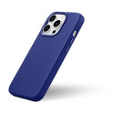 iCarer Litchi Premium Leather Case iPhone 14 Pro - dark blue