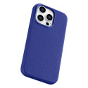 iCarer Litchi Premium Leather Case iPhone 14 Pro - dark blue
