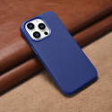iCarer Litchi Premium Leather Case iPhone 14 Pro - dark blue