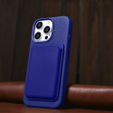 iCarer Litchi Premium Leather Case iPhone 14 Pro - dark blue