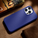 iCarer Litchi Premium Leather Case iPhone 14 Pro - dark blue