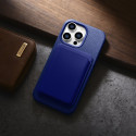 iCarer Litchi Premium Leather Case iPhone 14 Pro - dark blue
