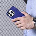 iCarer Litchi Premium Leather Case iPhone 14 Pro - dark blue