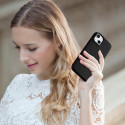 Pouzdro iCarer Litchi pro iPhone 14 Plus - black