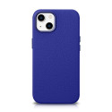 Pouzdro iCarer Litchi Premium Leather pro iPhone 14 Plus - tmavě modr