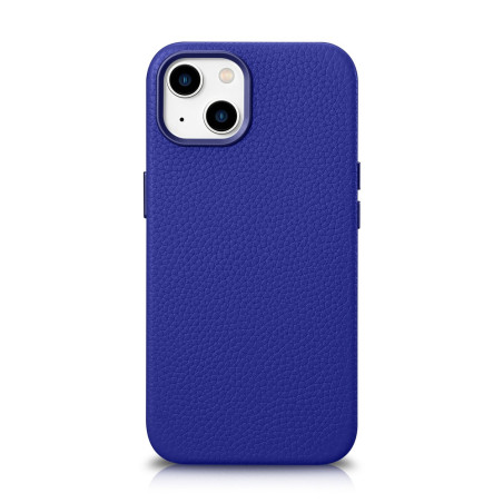 Pouzdro iCarer Litchi Premium Leather pro iPhone 14 Plus - tmavě modr
