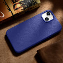 Pouzdro iCarer Litchi Premium Leather pro iPhone 14 Plus - tmavě modr