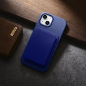 Pouzdro iCarer Litchi Premium Leather pro iPhone 14 Plus - tmavě modr