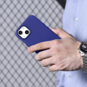 Pouzdro iCarer Litchi Premium Leather pro iPhone 14 Plus - tmavě modr